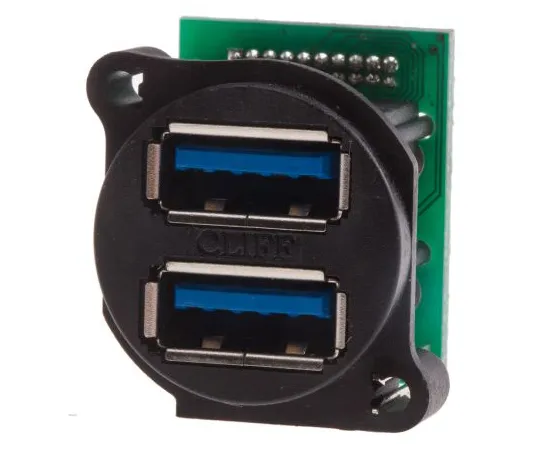 63-5151-56 RS Pro Dual Port Panel Mount, Version 3.0 USB Connector, Receptacle 862-1576