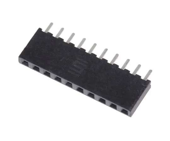 63-5082-57 Samtec SQT Series 2mm Pitch 10 Way 1 Row Straight PCB Socket, Through Hole, Solder Termination SQT-110-01-L-S
