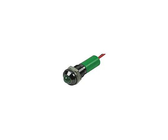 63-5024-01 RS PRO Green Indicator, 2 V dc, 8mm Mounting Hole Size, Lead Wires Termination, IP67 723-9393