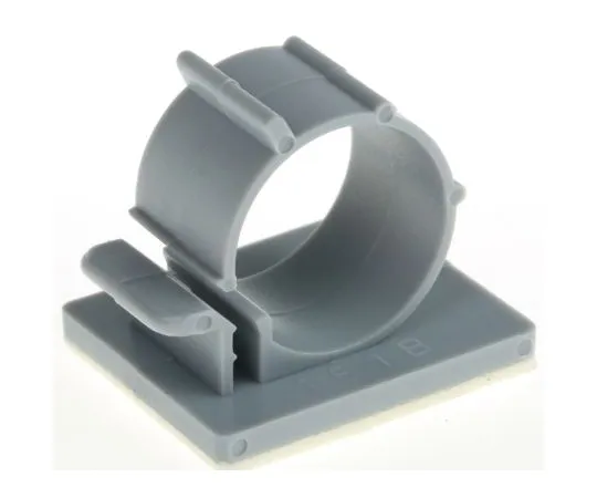 63-5130-19 RS PRO Cable Clip Grey Self Adhesive Nylon Cable Clamp, 18mm Max. Bundle 817-8971