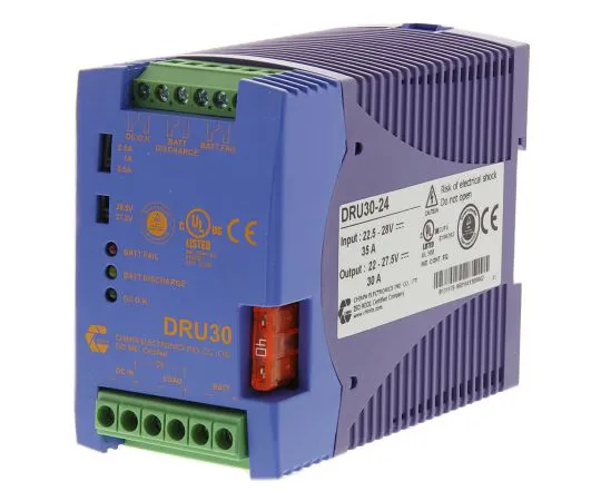 63-5104-07 Chinfa, DRU30 DIN Rail Panel Mount Power Supply, 24V dc Output Voltage, 30A output current DRU30-24