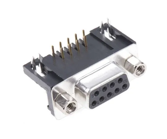 63-4939-40 ASSMANN WSW A-DF Series, 9 Way Right Angle Through Hole PCB D-sub Connector Socket, 2.77mm Pitch, with 4-40 UNC A-DF 09 A/KG-T1