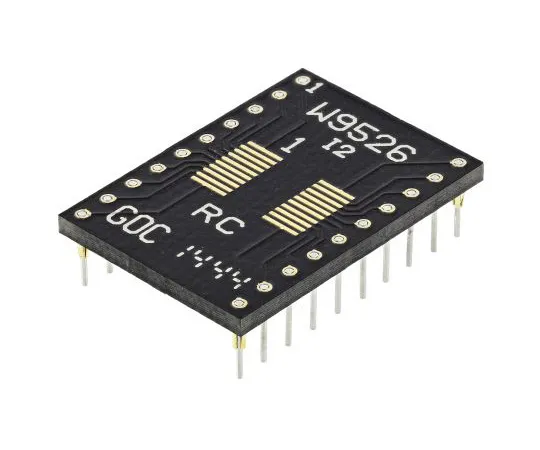 63-5047-21 Winslow Straight Through Hole Mount 0.65 mm, 2.54 mm Pitch IC Socket Adapter, 20 Pin Female SOP to 20 Pin Male DIP W9526RC