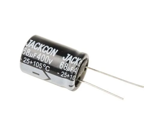 63-4998-93 RS PRO 68μF 400V dc Aluminium Electrolytic Capacitor, Through Hole 18 (Dia.) x 26mm +105°C 18mm 7.5mm 26mm 711-2093