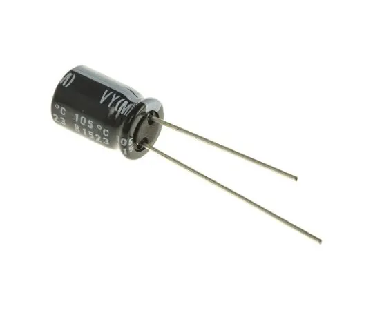 63-5043-03 Nichicon 470μF 16V dc Aluminium Electrolytic Capacitor, Through Hole 8 (Dia.) x 11.5mm +105°C 8mm 3.5mm UVY1C471MPD