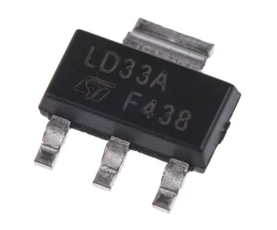 63-4961-76 STMicroelectronics LD1117AS33TR, LDO Regulator, 1.2A, 3.3 V, ±2% 3+Tab-Pin, SOT-223 LD1117AS33TR