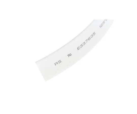 63-4979-75 RS White No Heat Shrink Tubing 12.7mm Sleeve Dia. x 6m Length 2:1 Ratio 700-4784