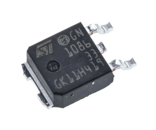 63-4961-53 STMicroelectronics LD1086DT33TR, LDO Regulator, 1.5A, 3.3 V, ±1% 3-Pin, DPAK LD1086DT33TR
