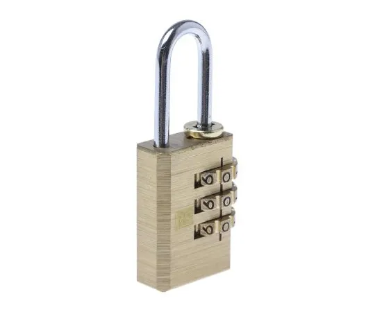 63-5095-66 RS PRO 20mm Brass Combination Padlock 781-6032