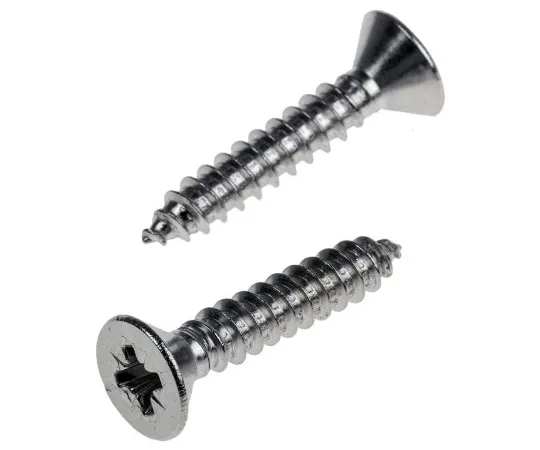 63-6571-51 RS PRO Plain Stainless Steel Countersunk Head Self Tapping Screw, N°No. 10 x 1in Long 25mm Long 180-730