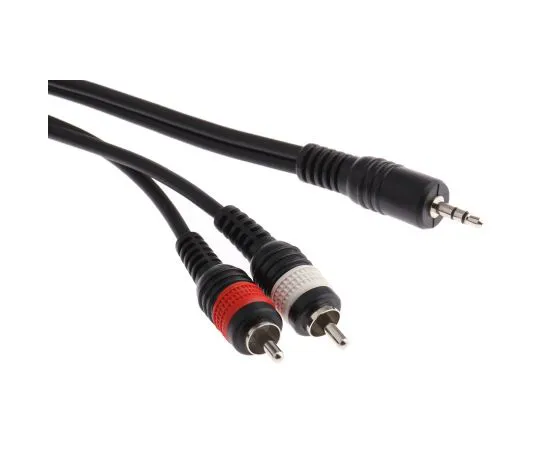 63-5047-65 RS PRO 5m 3.5 mm Stereo Male Jack to 2 x Chinch Male Plug Audio Cable Assembly 742-4545