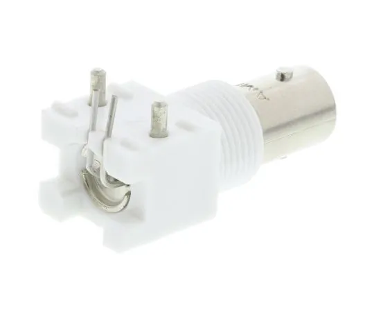63-4996-77 TE Connectivity Right Angle 50Ω PCB Mount Bulkhead Fitting BNC Connector, jack, Nickel, Through Hole Termination 5227161-7