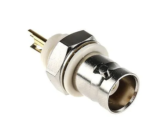 63-4948-86 TE Connectivity BNC Series Straight 50Ω Panel Mount Bulkhead Fitting BNC Connector, jack, Nickel, Solder Termination 1-1337452-0