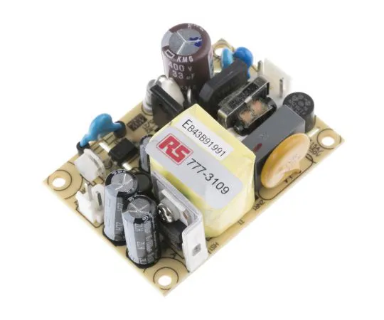 63-5091-96 Mean Well 15W 1 Output Embedded Switch Mode Power Supply SMPS, 3A, 5V dc Open Frame EPS-15-5