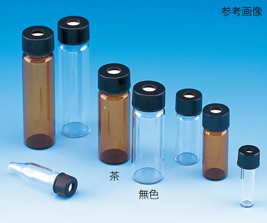 62-9976-80 Syringe Vial (Colorless) + Holed Cap (Black) + PTFE/Silicon Packing Combination Set 96 Pack SY-06 255031