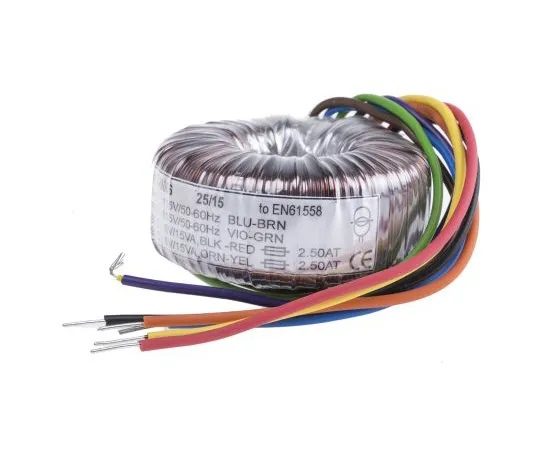 63-4937-45 2 Output Toroidal Transformer, 30VA, 2 x 6V ac 671-9066