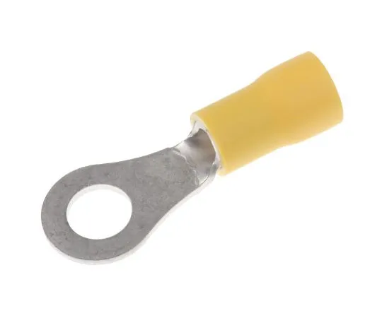 63-4964-95 JST FV Series Insulated Crimp Ring Terminal, M6 (1/4) Stud Size, 2.6mm² to 6.6mm² Wire Size, Yellow FVWS5.5-6(LF)