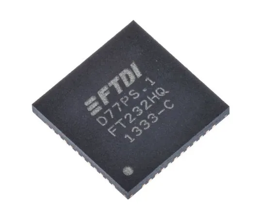 63-5038-32 FTDI Chip, QFN USB to Serial UART RS232, RS422, RS485 UART 12Mbit/s, 1.8 V, 3.3 V, 48-Pin FT232HQ-REEL FT232HQ-REEL