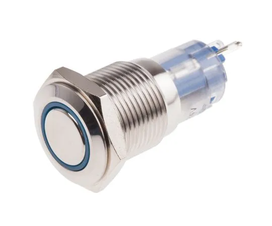 63-5125-46 RS PRO Single Pole Double Throw (SPDT) Latching Blue LED Push Button Switch, IP65, IP67, 16 (Dia.)mm, Panel Mount, 250V 811-8398