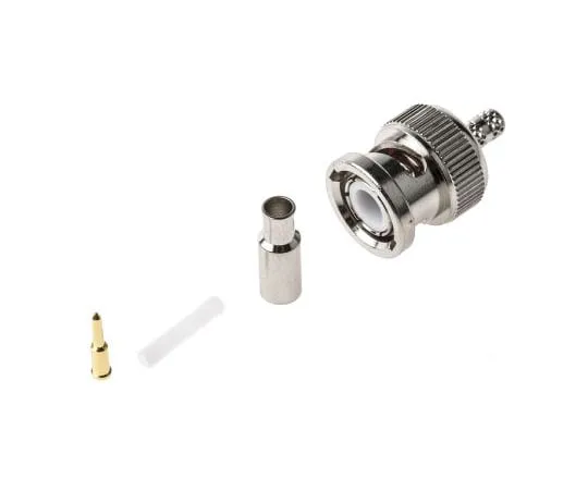 63-4980-95 Amphenol Straight 50Ω Cable Mount BNC Connector, Plug, Nickel, Crimp Termination, RG174/U, RG188 A/U, RG316/U B1121E1-ND3G-5-50