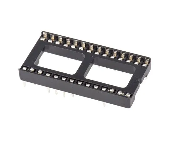 63-4940-38 ASSMANN WSW 2.54mm Pitch Vertical 28 Way, Through Hole Stamped Pin Open Frame IC Dip Socket, 1A A 28-LC-TT