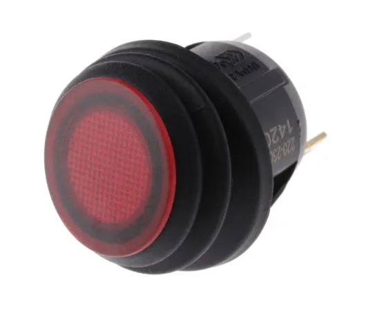 63-4987-85 ZF Illuminated Single Pole Single Throw (SPST), Latching Rocker Switch Panel Mount KCA2AEA2RBB