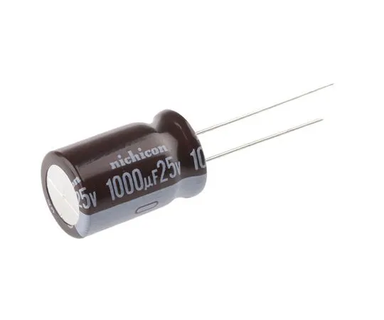 63-5007-85 Nichicon 1000μF 25V dc Aluminium Electrolytic Capacitor, Through Hole 12.5 (Dia.) x 20mm +105°C 12.5mm 5mm UPW1E102MHD