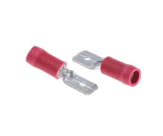 63-4964-75 JST FVDDM Series , Red Insulated Crimp Tab Terminal, 0.25mm² to 1.65mm², 22AWG to 16AWG, 6.3 x 0.8mm FVDDM1.25-250(PA)(LF)