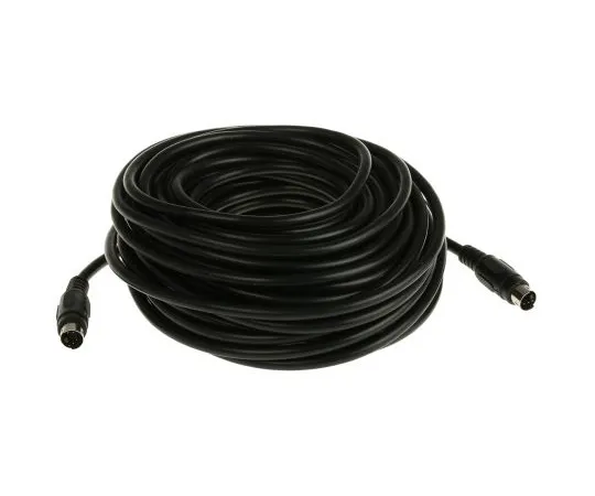 63-5047-50 15m 4-Pin Male Mini-DIN to 4-Pin Male Mini-DIN Black SVHS Audio Video Cable Assembly 742-4286