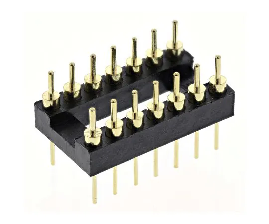63-4940-53 ASSMANN WSW Straight Through Hole Mount 2.54mm Pitch IC Socket Adapter, 14 Pin Male DIP to 14 Pin Male DIP AR 14-ST/T