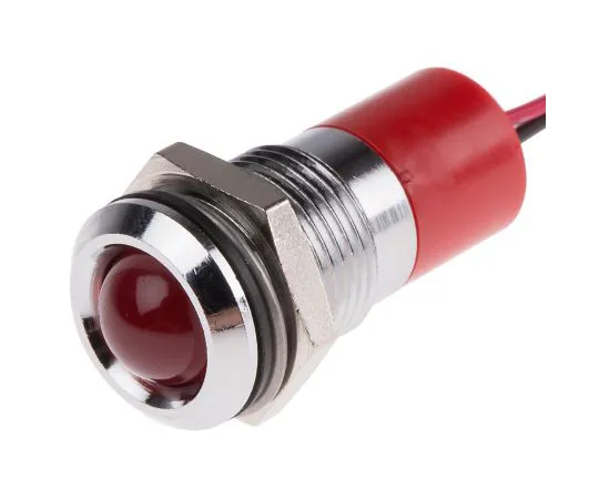 63-5022-10 RS PRO Red Indicator, 110 V ac, 14mm Mounting Hole Size, Lead Wires Termination, IP67 722-7460