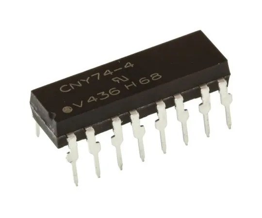 63-4977-25 Vishay, CNY74-4H DC Input Transistor Output Quad Optocoupler, Through Hole, 16-Pin PDIP CNY74-4H