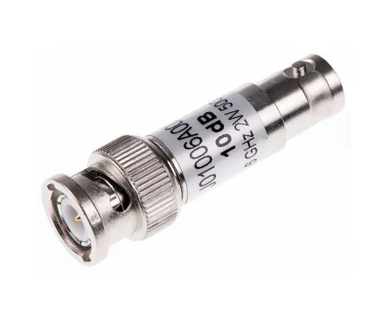 63-5001-98 50 Ω, 75 Ω RF Attenuator BNC Connector BNC Plug to BNC Socket 10dB, Operating Frequency 6GHz J01006A0024
