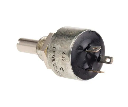 63-5105-76 Vishay 1 Gang Rotary Cermet Potentiometer with a 6 mm Dia. Shaft, 2.2kΩ, ±10%, 3W, Linear PE30L0FL222KAB PE30L0FL222KAB