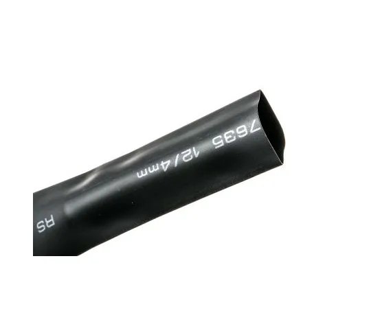 63-4979-39 RS PRO Black No Heat Shrink Tubing 12mm Sleeve Dia. x 4m Length 3:1 Ratio 700-4548