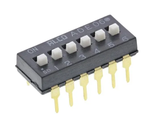 63-5065-55 6 Way Through Hole DIP Switch SPST, Ext***ed Slide Actuator ADE06A04
