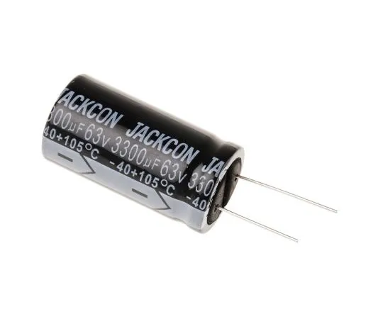 63-4998-65 RS PRO 3300μF 63V dc Aluminium Electrolytic Capacitor, Through Hole 22 (Dia.) x 42mm +105°C 22mm 10mm 42mm 711-1659