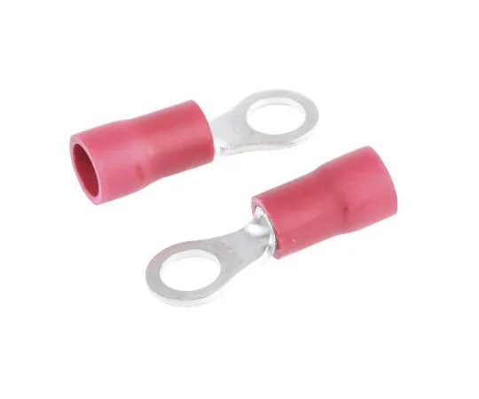 63-4964-88 JST FV Series Insulated Crimp Ring Terminal, M4 (#8) Stud Size, 0.25mm² to 1.65mm² Wire Size, Red FVWS1.25-M4(LF)