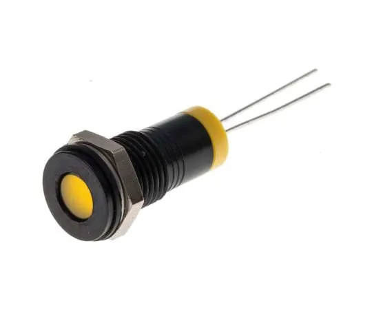 63-4977-84 RS PRO Yellow Indicator, 2 V dc, 8mm Mounting Hole Size, Lead Pins Termination, IP67 700-1722