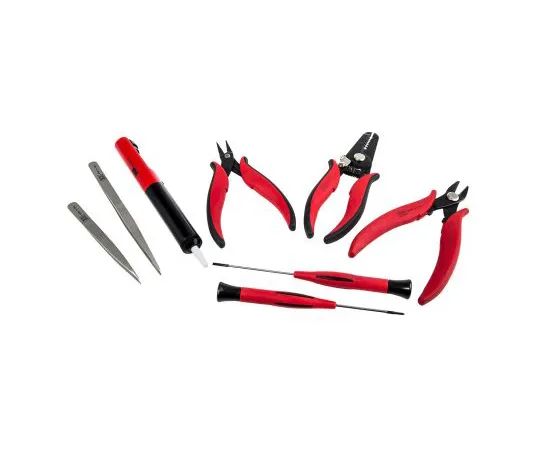 63-6572-20 RS PRO 9 Piece Electronics Tool Kit with Roll 182-290