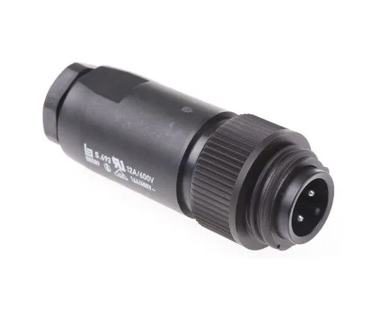 63-5035-07 Binder 693 Series Cable Mount Connector, 4 contacts Plug 99-4221-14-04