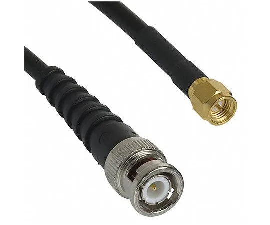 63-5162-77 Cinch Connectors Male SMA to Male BNC RG-58 Coaxial Cable, 50 Ω, 415 415-0037-024