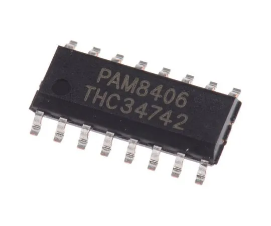 63-5105-11 PAM8406ER DiodesZetex, Audio Amplifier, 16-Pin SOP PAM8406ER