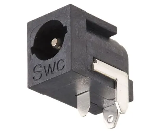63-4986-89 Switchcraft Through Hole DC Power Socket Right Angle 5A RAPC722BK