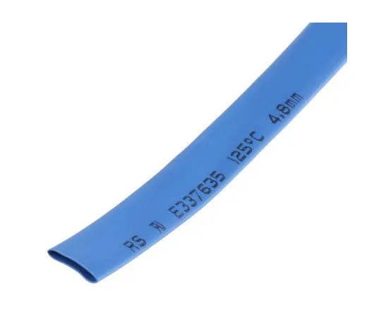 63-4979-66 RS Blue No Heat Shrink Tubing 4.8mm Sleeve Dia. x 9m Length 2:1 Ratio 700-4740