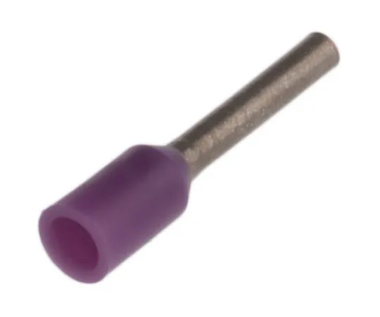 63-4964-66 JST FWE Series Insulated Crimp Bootlace Ferrule, 6mm Pin Length, 0.8mm Pin Diameter, 0.25mm² Wire Size, Purple FWE0.25-6