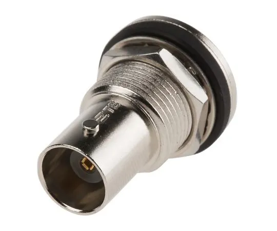 63-5049-64 TE Connectivity AMP Series Straight 50Ω Panel Mount Bulkhead Fitting BNC Connector, jack, Nickel, Solder Termination 5227426-1