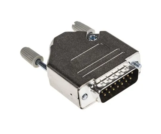 63-5080-70 15 Way D-Sub Plug Connector Kit With Assembly, Contact Insert, D-sub Plug Connector, Full Metal Jack Screws, Hood, UNC MHDTZK15-DB15P-K