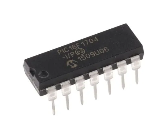 63-5123-92 Microchip PIC16F1704-I/P, 8bit PIC Microcontroller, 32MHz, 4096 words Flash, 14-Pin PDIP PIC16F1704-I/P