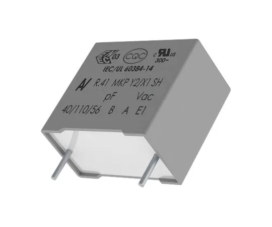 63-5157-88 KEMET 2.2nF Polypropylene Capacitor PP 1 kV dc, 300 V ac ±20% Tolerance Through Hole R41 Series R413F12205000M